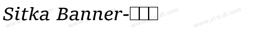 Sitka Banner字体转换
